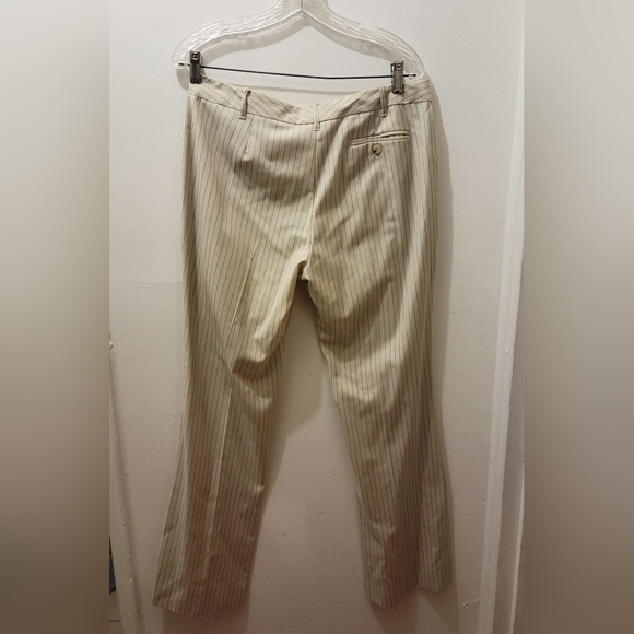 Michael Kors Oversized Ivory pinstripe light weight wool suit Blazer Jacket 10 - Picture 4 of 8